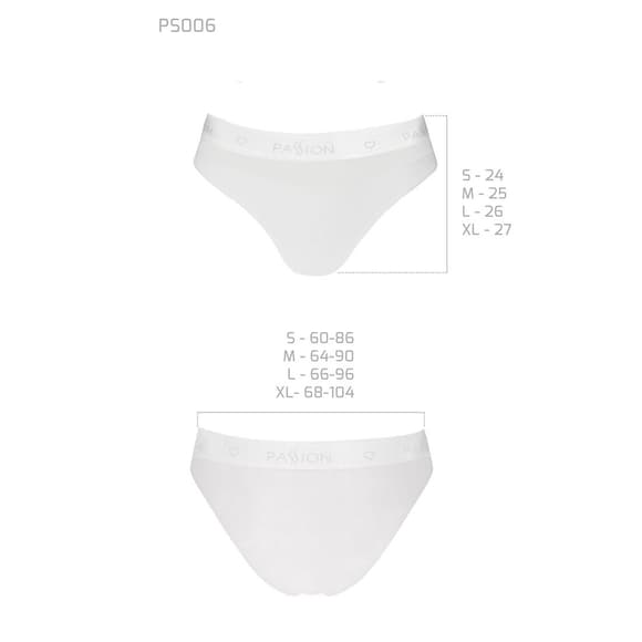 Трусики с прозрачной вставкой Passion PS006 PANTIES L, white