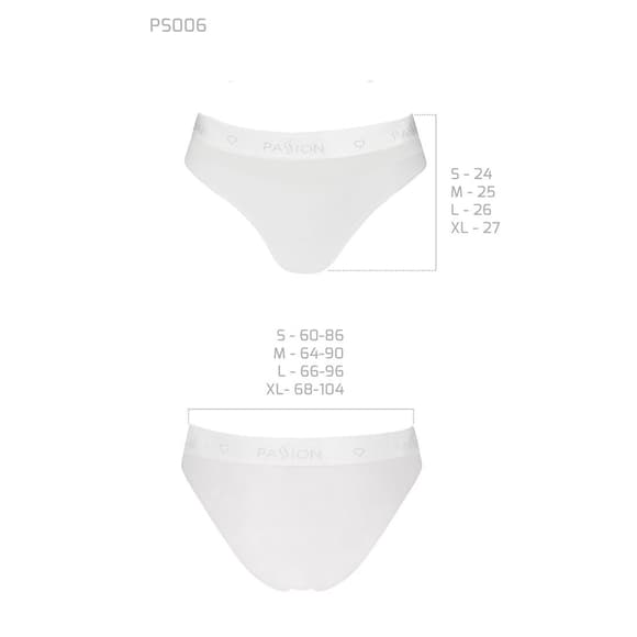 Трусики с прозрачной вставкой Passion PS006 PANTIES S, white