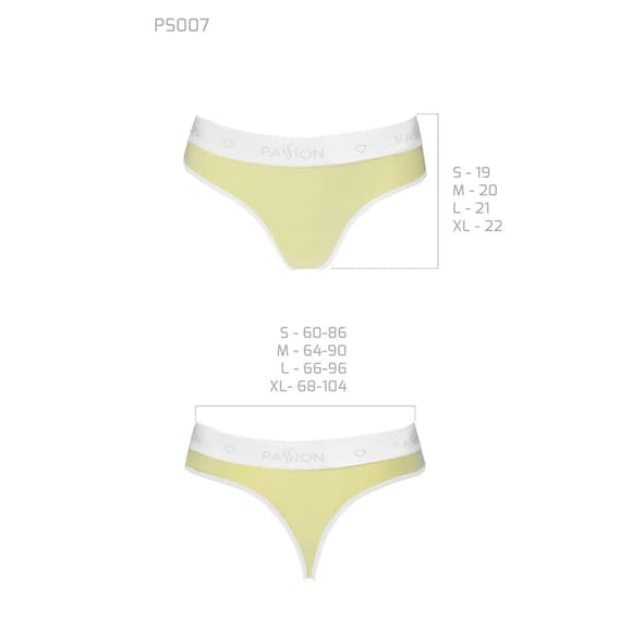 Спортивні трусики-стрінги Passion PS007 PANTIES XL, yellow