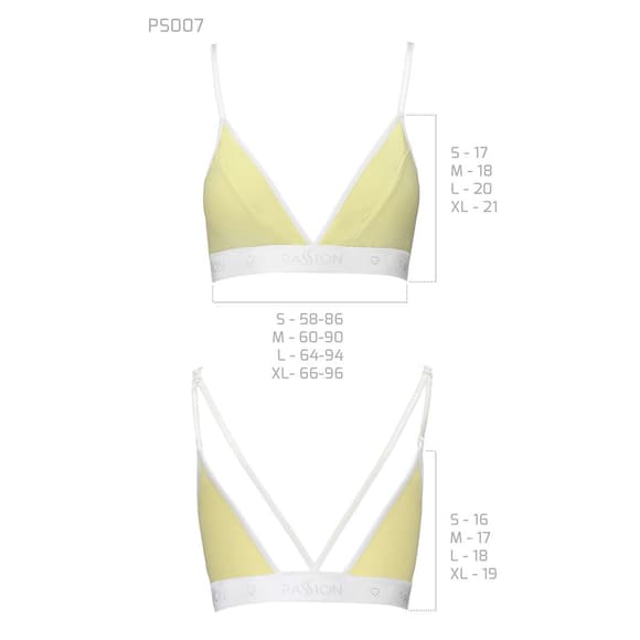 Спортивний топ з подвійними бретелями Passion PS007 TOP M, yellow
