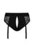 Кружевные трусы для страпона с подвязками для чулок Strap-On-Me DIVA HARNESS - L (мятая упаковка!!!)