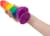Радужный фаллоимитатор ADDICTION - JUSTIN - 8" - RAINBOW, 20,3 см, силикон