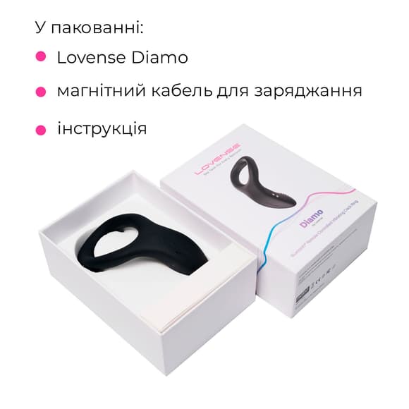 Смарт кільце-насадка на член Lovense Diamo Cock Ring
