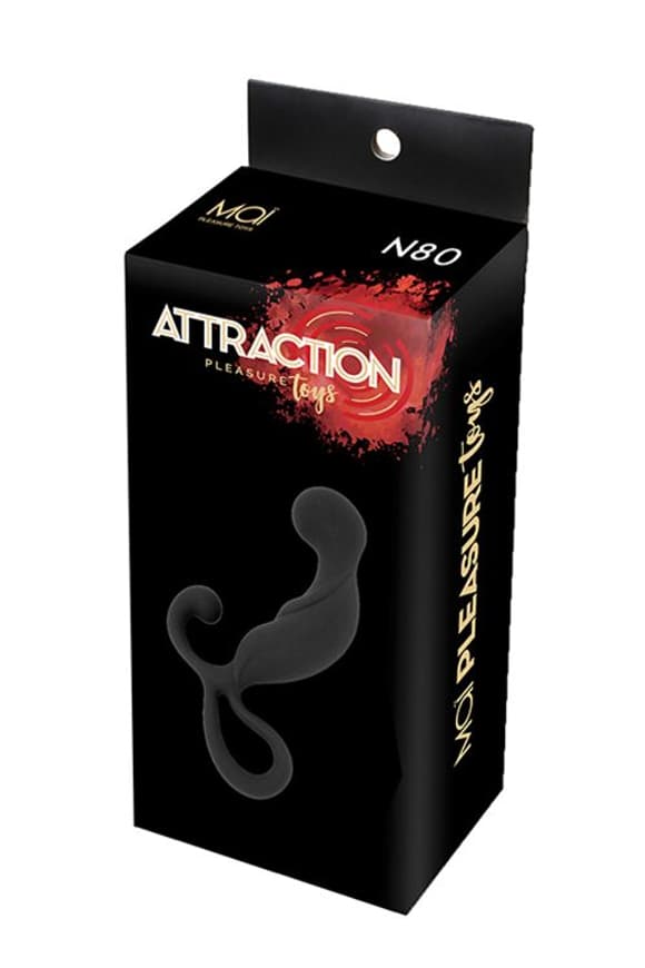 Массажер простаты MAI Attraction Toys   №80 Black, длина 13.4см, диаметр 3.2см