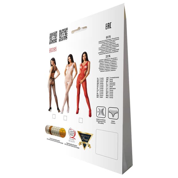 Эротический бодистокинг с рисунком Passion BS085 red