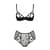 Еротичний комплект з малюнком Passion LOVELIA BIKINI S/M, black