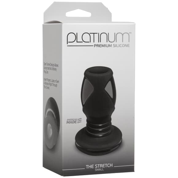Анальный туннель Doc Johnson Platinum Premium Silicone - The Stretch Small - Black (мятая упаковка!)