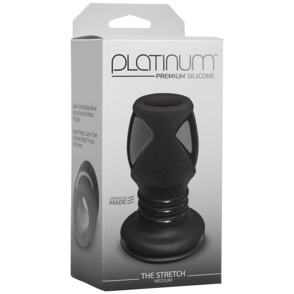 Анальный туннель Doc Johnson Platinum Premium Silicone — The Stretch — Medium — Black