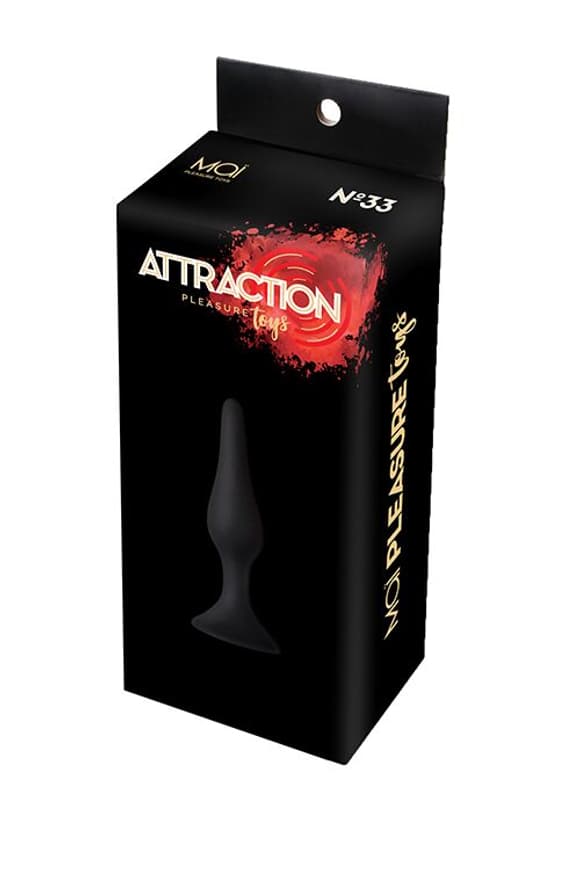 Анальная пробка на присоске MAI Attraction Toys №33 Black, длина 11,5cм, диаметр 3см