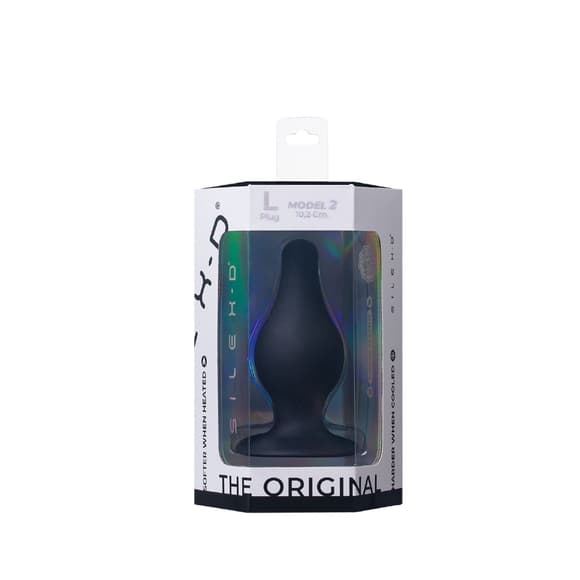 Анальна пробка SilexD (Model 2 size L) двошаровий, силікон+Silexpan, діаметр 4,5 см