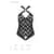 Сітчастий боді з халтером та ритмічним малюнком Passion Hima Body S/M, black