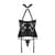 Сетчатый комплект с узором, корсет с халтером, подвязки, трусики Passion HIMA CORSET S/M, black