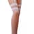 Классические чулки под пояс с двойной резинкой Passion ST002 3/4 bianco