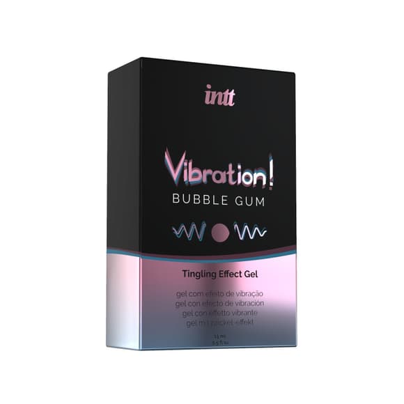 Рідкий вібратор Intt Vibration Bubble Gum (15 мл) EXTRA GREEN, дуже смачний, діє до 30 хвилин