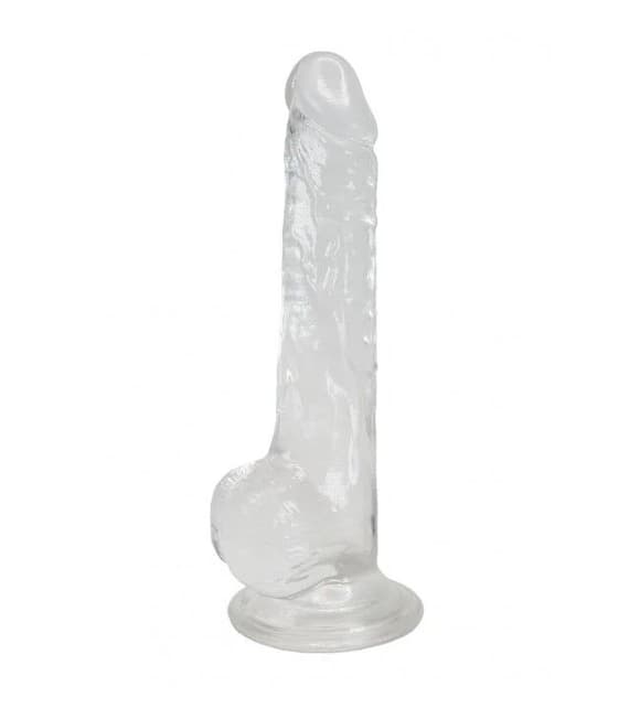 Прозорий фалоімітатор Alive Jelly Dildo Lusty (м'ята упаковка!!!)
