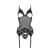 Корсет із підв’язками та ажурним ліфом Passion CHRISTA CORSET S/M, black, стрінги в комплекті