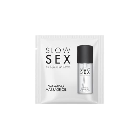 Пробник разогревающего съедобного массажного масла Bijoux Indiscrets Slow Sex Warming massage oil
