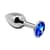 Металева анальна пробка з кристалом Alive Mini Metal Butt Plug Blue L