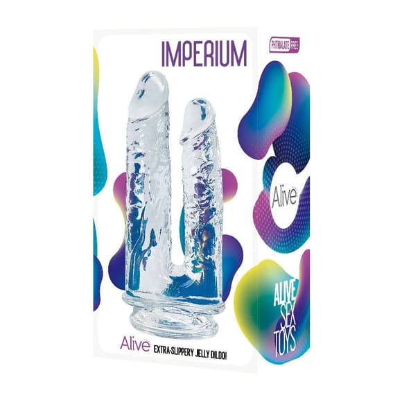 Прозорий фалоімітатор Alive Imperium Jelly Dildo (м'ята упаковка)
