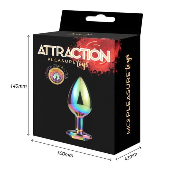 Металева анальна пробка MAI Attraction Toys №74 Rainbow