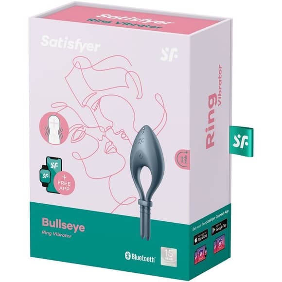 Ерекційне смарт-віброкільце ласо Satisfyer Bullseye Dark Blue (пошкоджене паковання!!!)