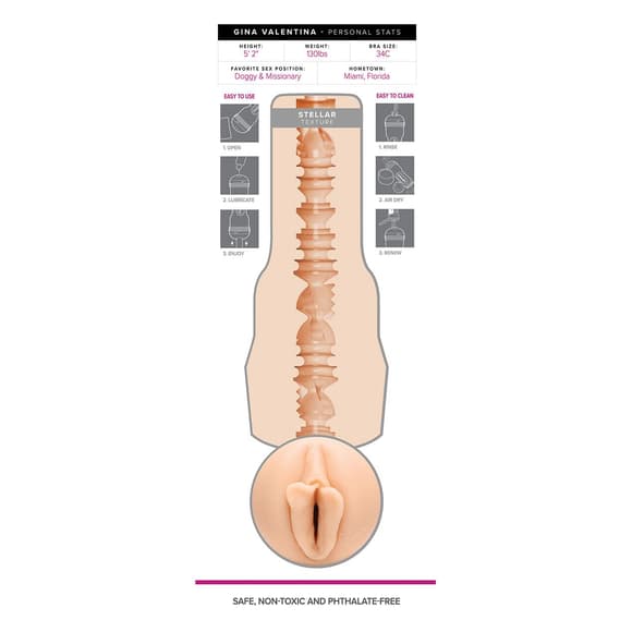 Мастурбатор Fleshlight Girls: Gina Valentina — Stellar со слепка вагины, очень нежный