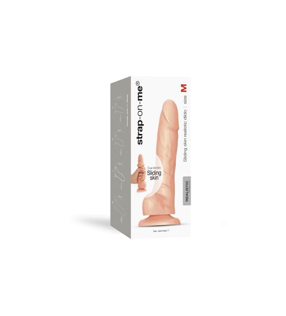 Реалистичный фаллоимитатор Strap-On-Me Sliding Skin Realistic Dildo Vanille M, эффект подвижной кожи