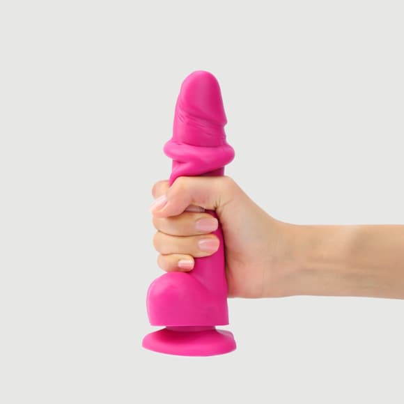 Реалистичный фаллоимитатор Strap-On-Me Sliding Skin Realistic Dildo Fuchsia M, эффект подвижной кожи