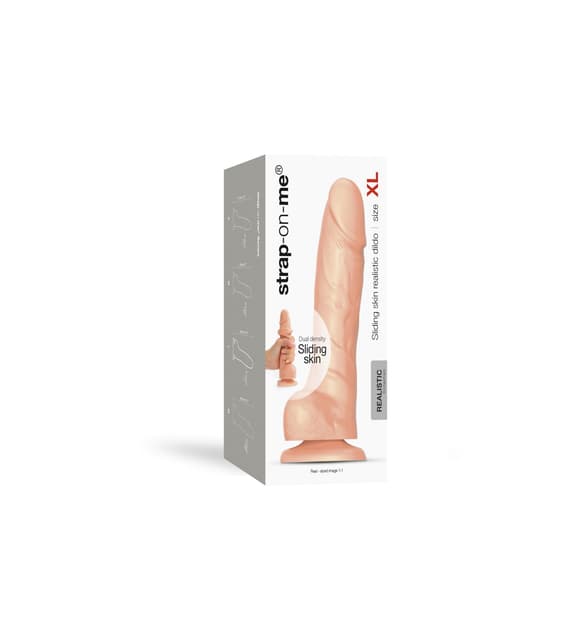 Реалистичный фаллоимитатор Strap-On-Me Sliding Skin Realistic Dildo Vanille XL, эффект подвижной кож