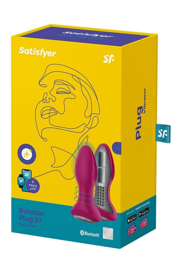 Анальна смарт-вібропробка із перлинним масажем Satisfyer Rotator Plug 2+ Violet (м'яте паковання!!!)