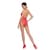 Бодістокінг у велику сітку Passion BS087 red, відкрита спина, халтер, з доступом