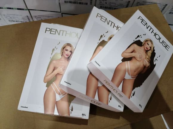 Трусики Penthouse - Classified White M/L (м'ята упаковка)