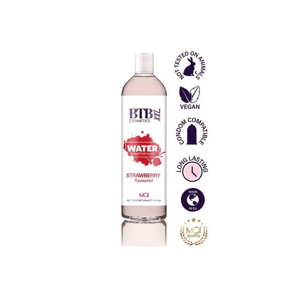 Смазка на водной основе BTB FLAVORED STRAWBERRY с ароматом клубники (250 мл)