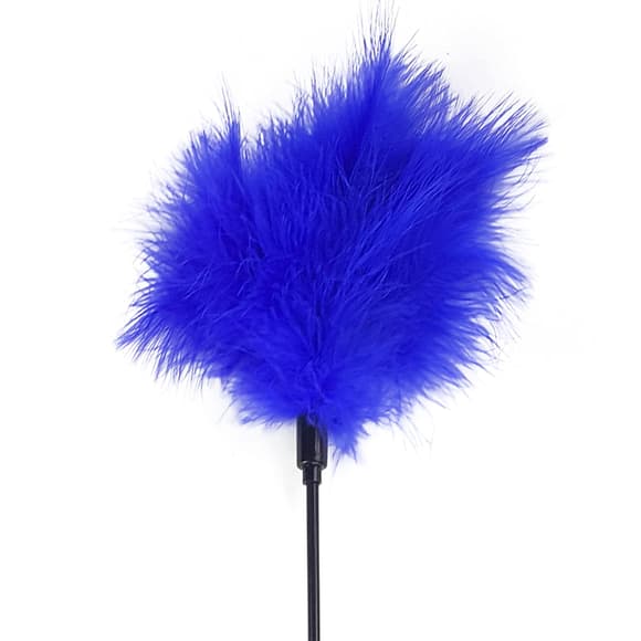 Щекоталка с пером индюка Art of Sex – Feather Paddle, синяя