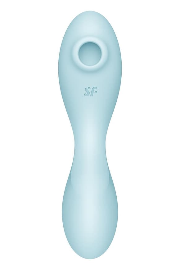 Вакуумний смарт-стимулятор із вібрацією Satisfyer Curvy Trinity 5 (Blue), керування зі смартфона