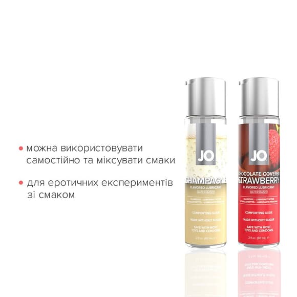 Набір лубрикантів JO Sweet&Bubbly — Champagne & Chocolate Covered Strawberry (2×60 мл)