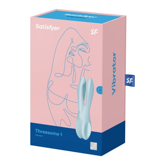 Клиторальный вибратор Satisfyer Threesome 1 Light Blue с тремя гибкими пальчиками