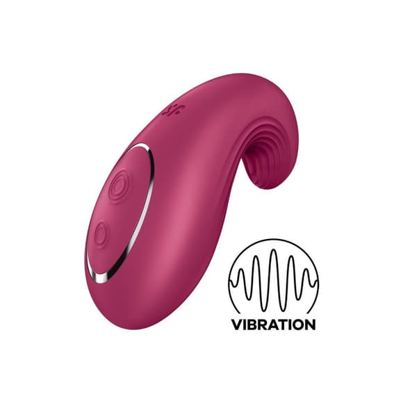 Вибратор Satisfyer Dipping Delight Berry, 2 мотора, гибкий кончик