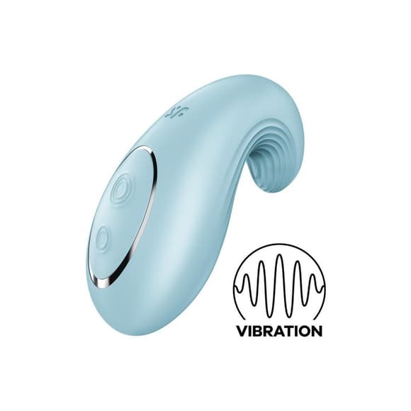 Вибратор Satisfyer Dipping Delight Light Blue, 2 мотора, гибкий кончик