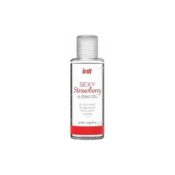 Набір Intt BRAZILIAN PANTY RED: трусики на резинці S-XL з перлинним кільцем + полунична змазка