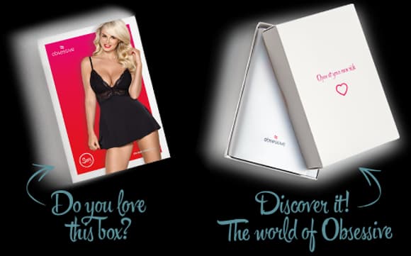 Сатиновый пеньюар с кружевом Obsessive 810-BAB-1 babydoll & thong S/M, черный, пеньюар, танга