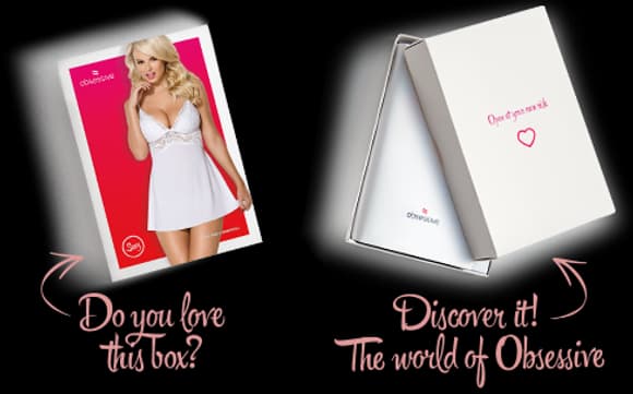 Сатиновый пеньюар с кружевом Obsessive 810-BAB-2 babydoll & thong L/XL, белый, пеньюар, танга