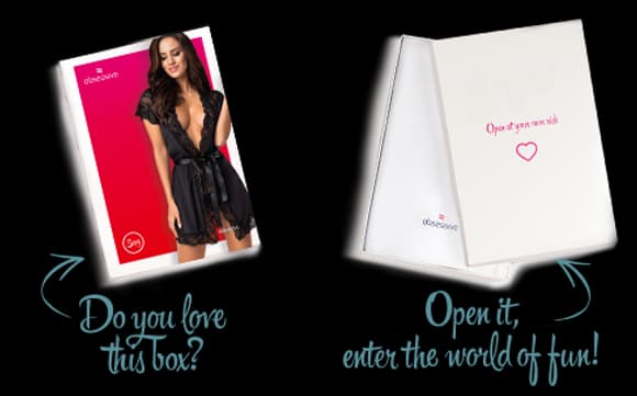 Сатиновый открытый пеньюар на поясе Obsessive 810-PEI–1 peignoir black L/XL, черный