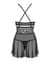 Эротический кружевной комплект с сеточкой Obsessive 838-BAB-1 babydoll & thong black L/XL, черный, п