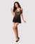 Эротический кружевной комплект с сеточкой Obsessive 838-BAB-1 babydoll & thong black L/XL, черный, п