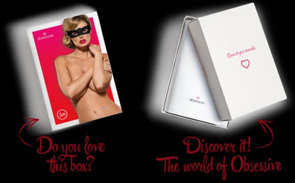 Кружевная маска Obsessive A700 mask, единый размер, черная