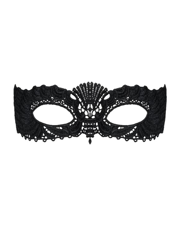 Кружевная маска Obsessive A700 mask, единый размер, черная