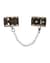 Наручники с блестками и цепью Obsessive A746 cuffs, черно-золотые