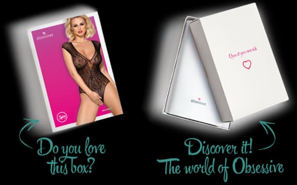 Бодістокінг із великої сітки з мереживом Obsessive B112 teddy S/M/L, чорний, з доступом