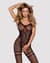 (SALE) Бодистокинг Obsessive Bodystocking F213 S/M/L, имитация кружевного боди и резинки для чулок